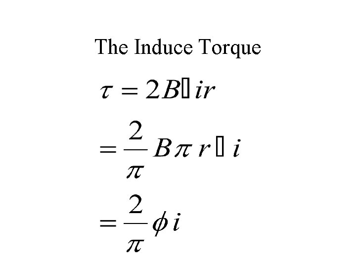 The Induce Torque 