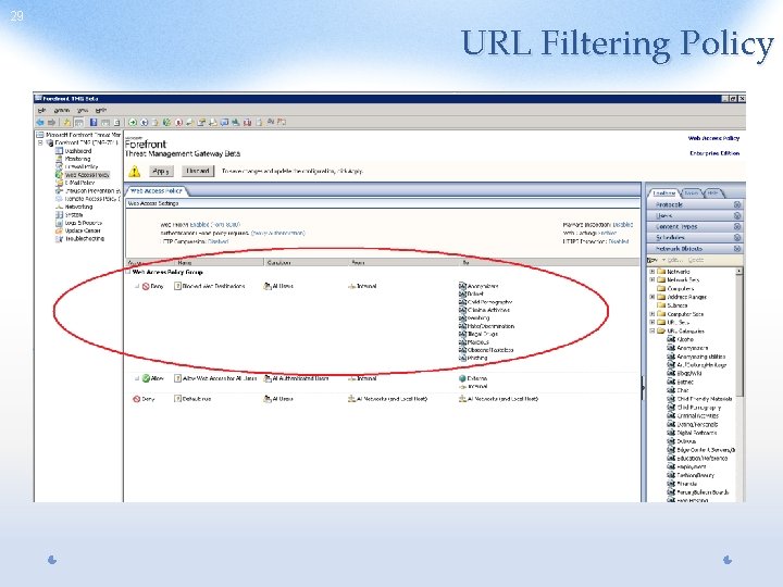 29 URL Filtering Policy 