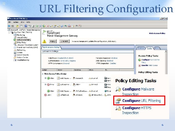 32 URL Filtering Configuration 