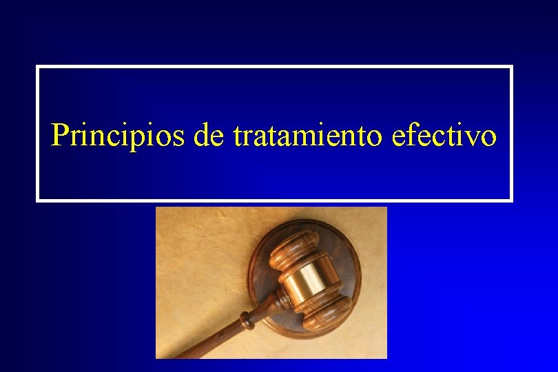 Principios de tratamiento efectivo 