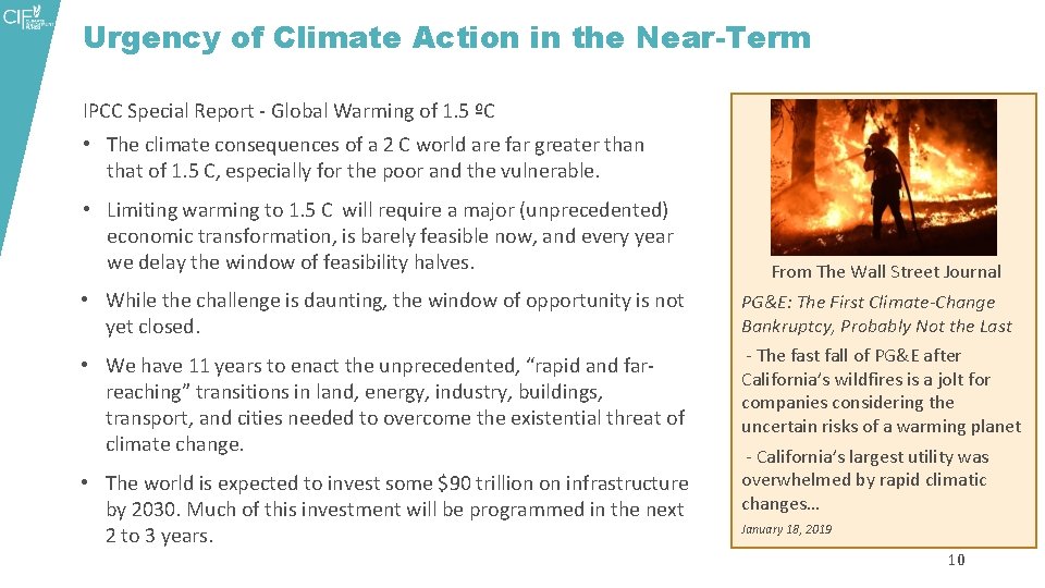 Urgency of Climate Action in the Near-Term IPCC Special Report - Global Warming of