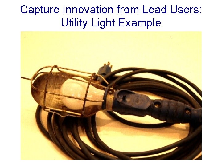 Capture Innovation from Lead Users: Utility Light Example 