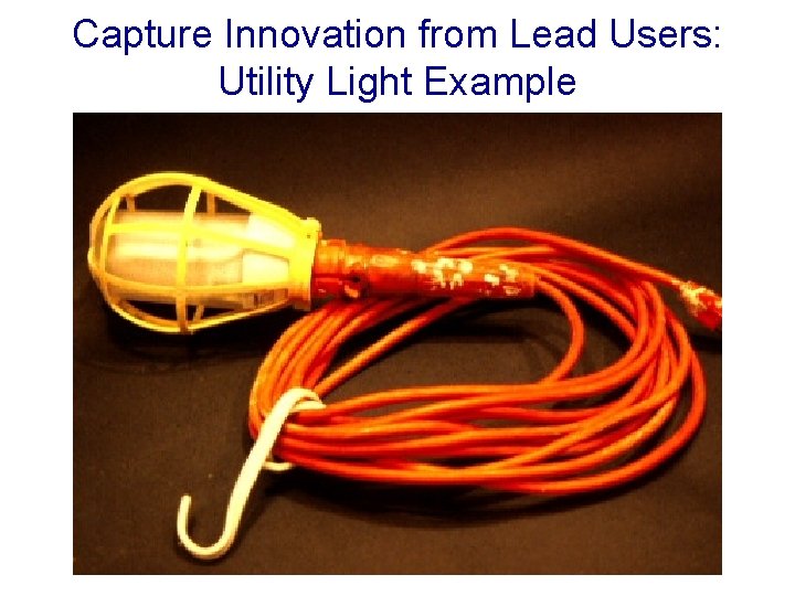 Capture Innovation from Lead Users: Utility Light Example 