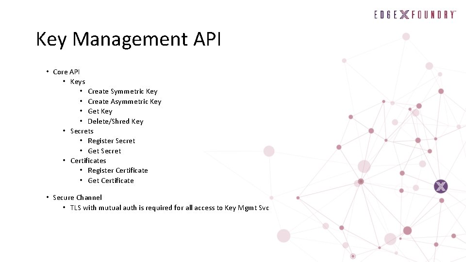 Key Management API • Core API • Keys • Create Symmetric Key • Create