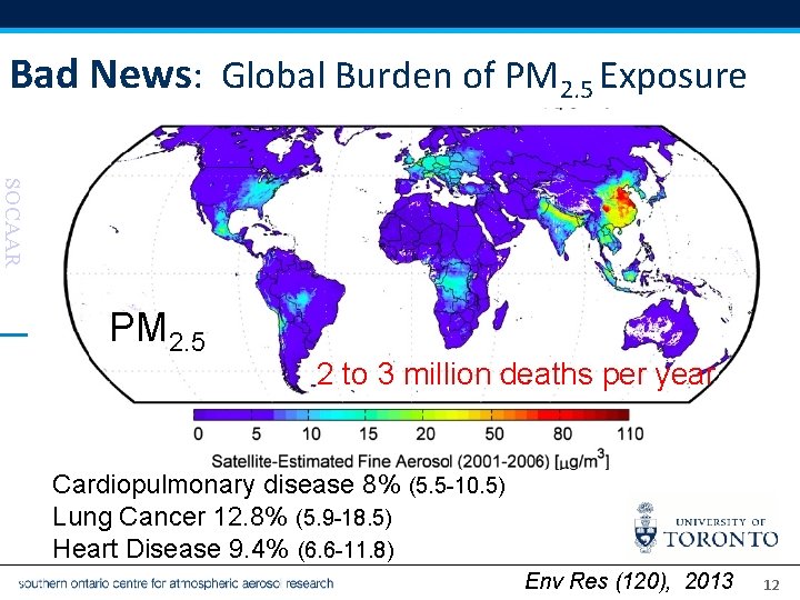 Bad News: Global Burden of PM 2. 5 Exposure SOCAAR PM 2. 5 2