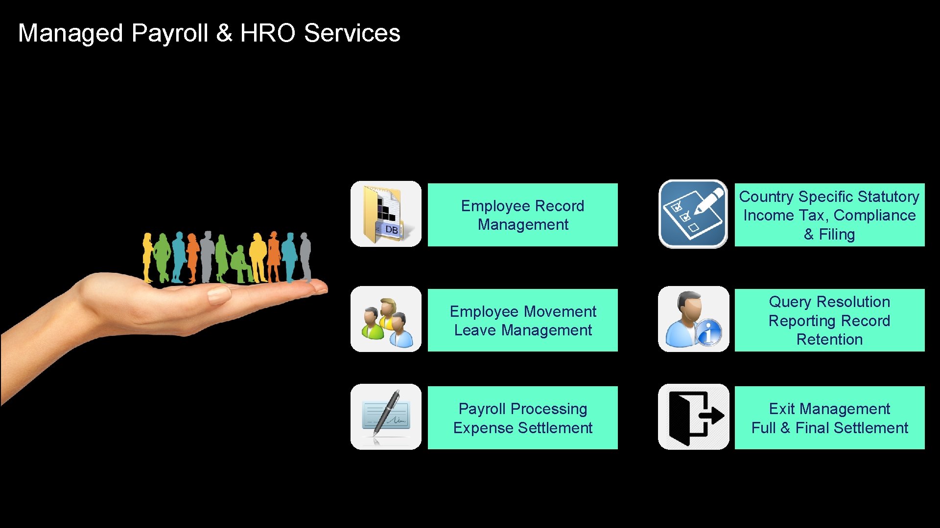 Managed Payroll & HRO Services Employee Record Management Country Specific Statutory Income Tax, Compliance