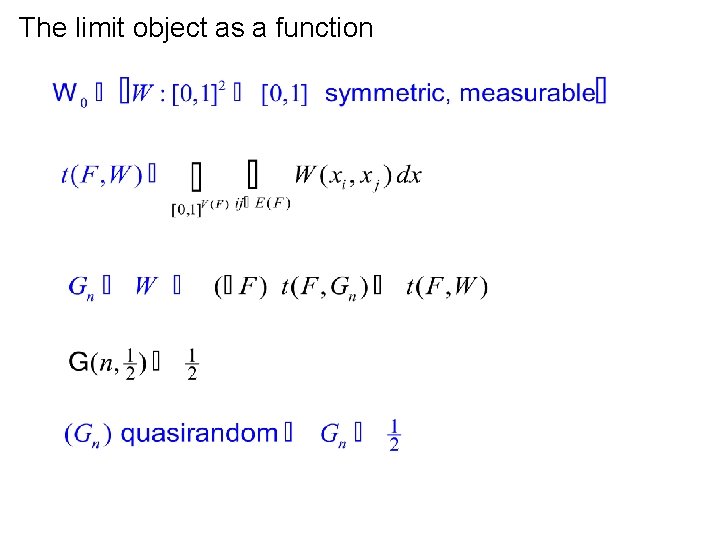 The limit object as a function 