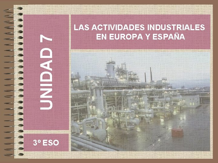 UNIDAD 7 3º ESO LAS ACTIVIDADES INDUSTRIALES EN EUROPA Y ESPAÑA 