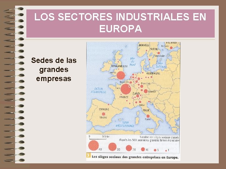 LOS SECTORES INDUSTRIALES EN EUROPA Sedes de las grandes empresas 12 