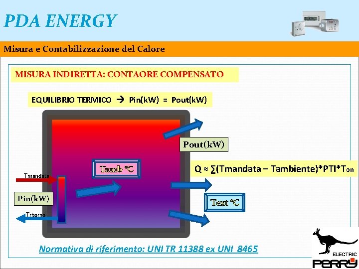 PDA ENERGY Misura e Contabilizzazione del Calore MISURA INDIRETTA: CONTAORE COMPENSATO EQUILIBRIO TERMICO Pin(k. PDA ENERGY Misura e Contabilizzazione del Calore MISURA INDIRETTA: CONTAORE COMPENSATO EQUILIBRIO TERMICO Pin(k.