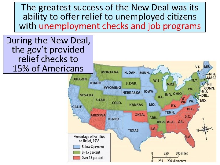 The greatest success of the New Deal was its ability to offer relief to