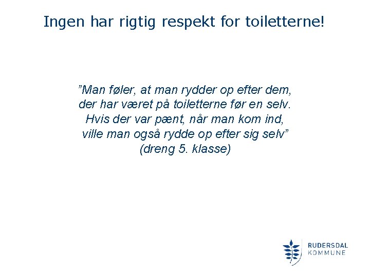 Ingen har rigtig respekt for toiletterne! ”Man føler, at man rydder op efter dem,