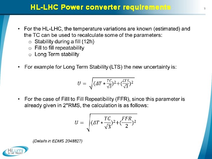 HL-LHC Power converter requirements 3 