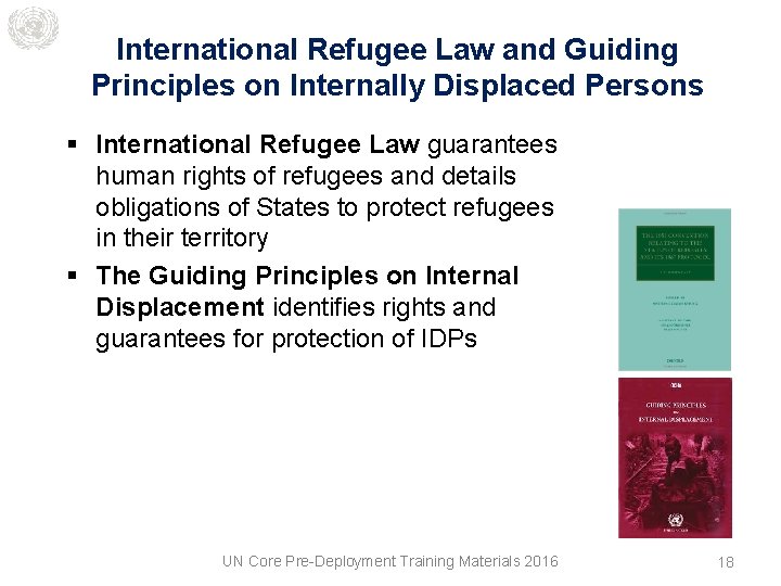 International Refugee Law and Guiding Principles on Internally Displaced Persons § International Refugee Law