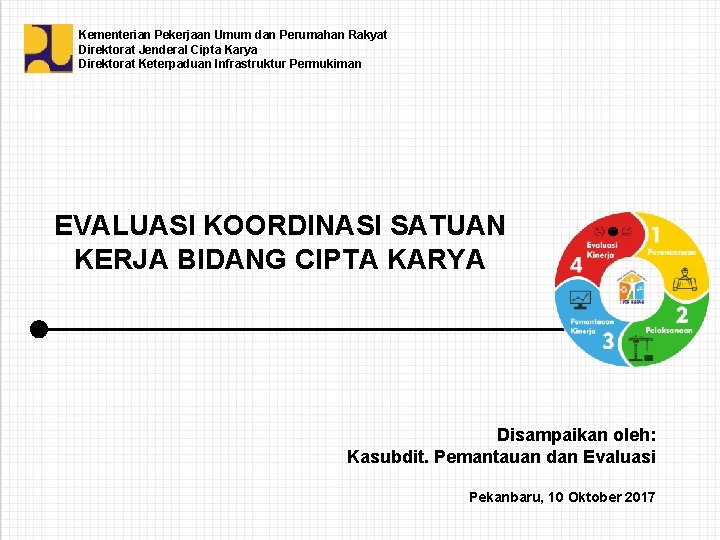 Kementerian Pekerjaan Umum dan Perumahan Rakyat Direktorat Jenderal Cipta Karya Direktorat Keterpaduan Infrastruktur Permukiman