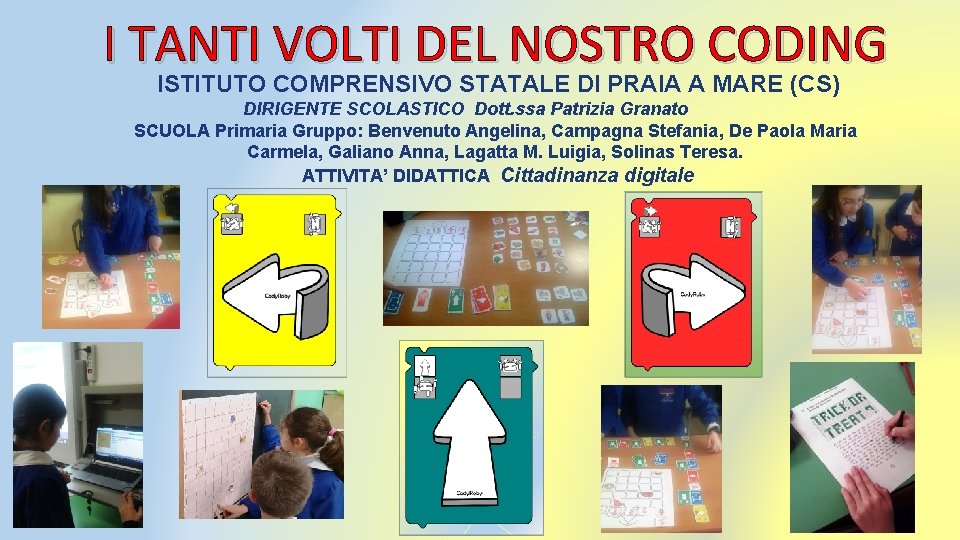 I TANTI VOLTI DEL NOSTRO CODING ISTITUTO COMPRENSIVO STATALE DI PRAIA A MARE (CS)