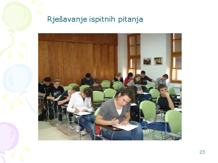 Rješavanje ispitnih pitanja 23 