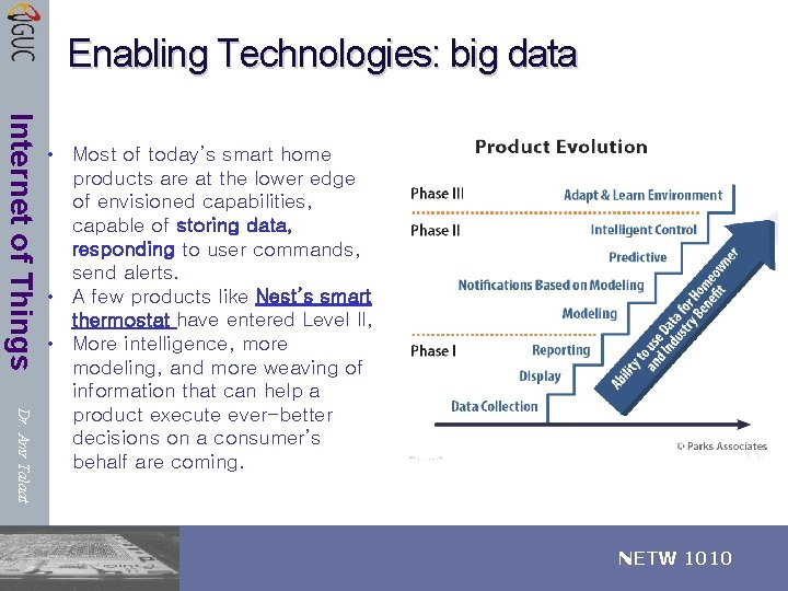 Enabling Technologies: big data Internet of Things Dr. Amr Talaat • Most of today’s