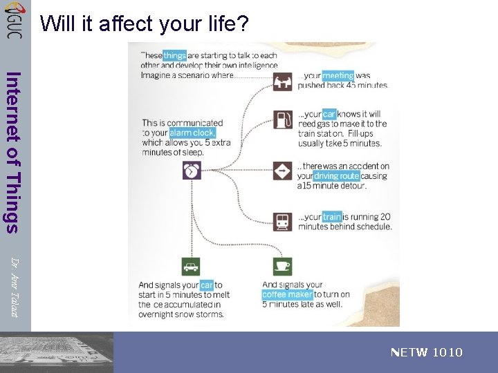 Will it affect your life? Internet of Things Dr. Amr Talaat NETW 1010 