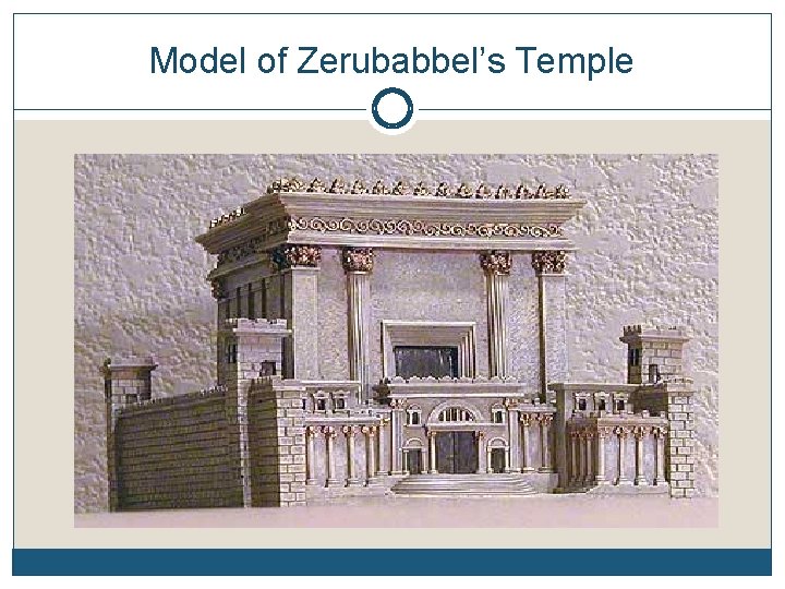 Model of Zerubabbel’s Temple 