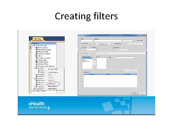 Creating filters 