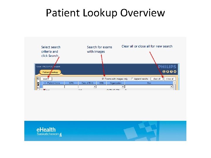 Patient Lookup Overview 