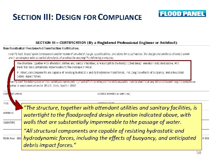 SECTION III: DESIGN FOR COMPLIANCE “The structure, together with attendant utilities and sanitary facilities, SECTION III: DESIGN FOR COMPLIANCE “The structure, together with attendant utilities and sanitary facilities,