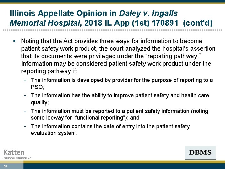 Illinois Appellate Opinion in Daley v. Ingalls Memorial Hospital, 2018 IL App (1 st)