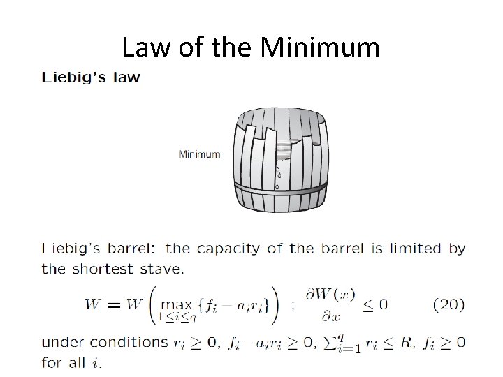 Law of the Minimum 