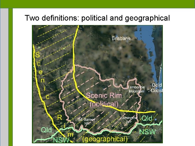 Two definitions: political and geographical 