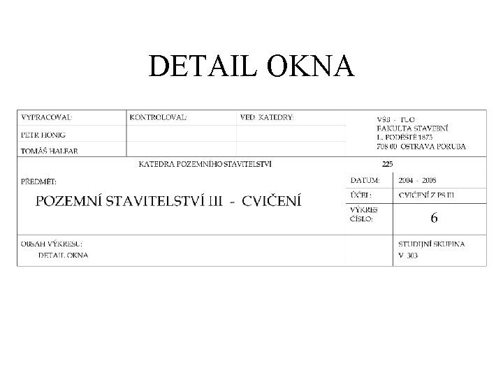 DETAIL OKNA 
