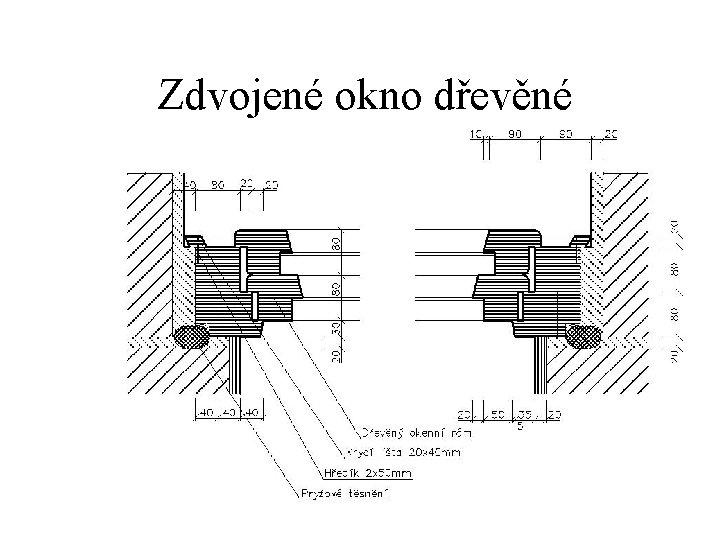 Zdvojené okno dřevěné 