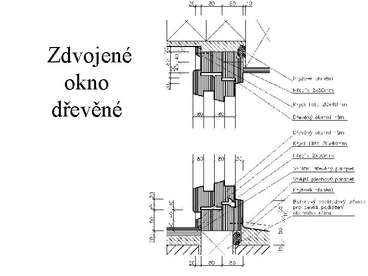  Zdvojené okno dřevěné 