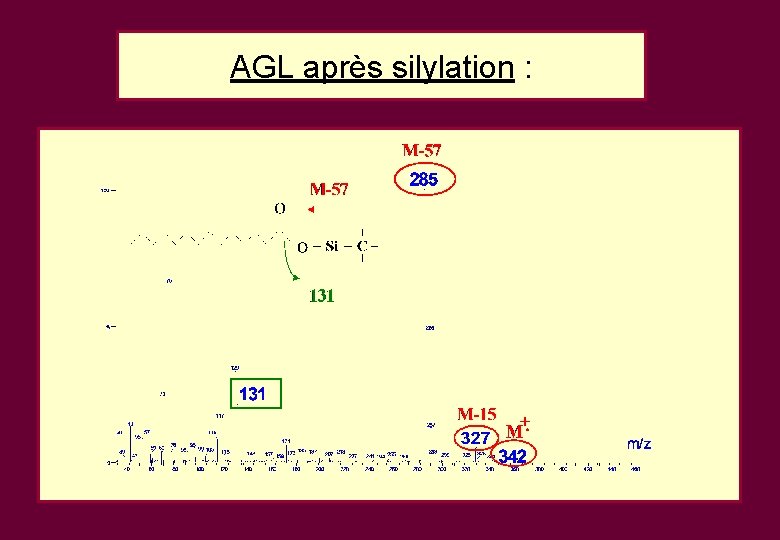 AGL après silylation : AGL après silylation :