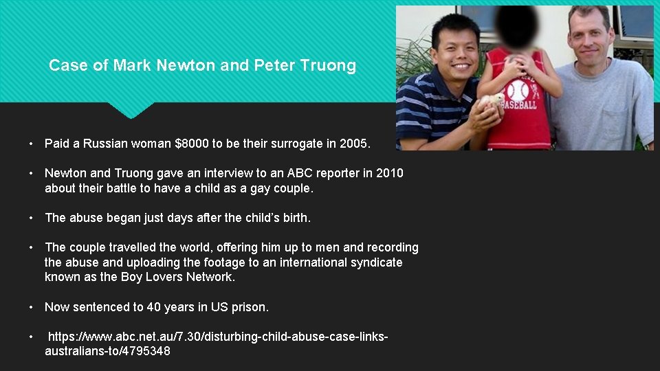 Case of Mark Newton and Peter Truong • Paid a Russian woman $8000 to