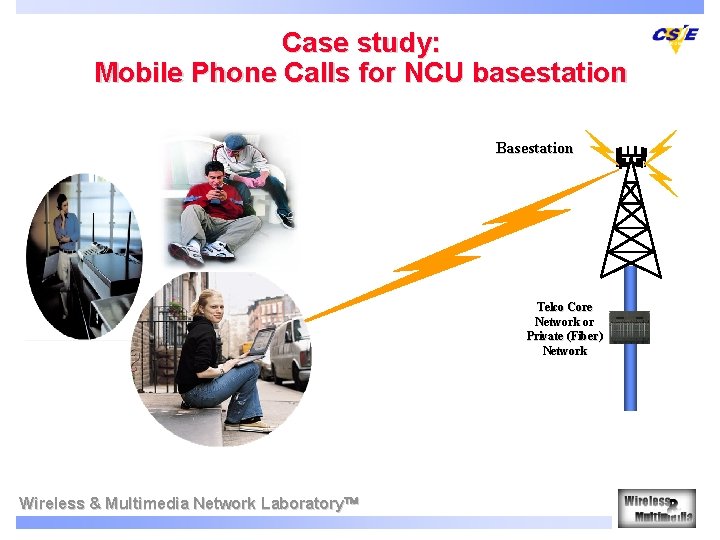 Case study: Mobile Phone Calls for NCU basestation Basestation Telco Core Network or Private Case study: Mobile Phone Calls for NCU basestation Basestation Telco Core Network or Private