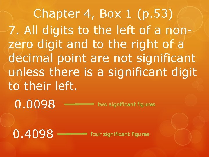 Chapter 4, Box 1 (p. 53) 7. All digits to the left of a