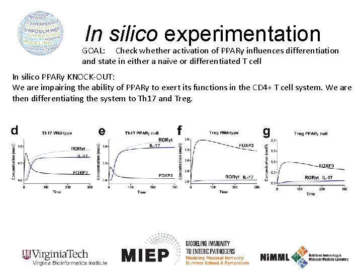 In silico experimentation GOAL: Check whether activation of PPARγ influences differentiation and state in