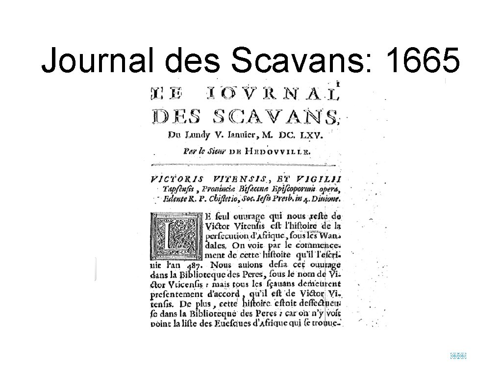 Journal des Scavans: 1665 ￼￼ 