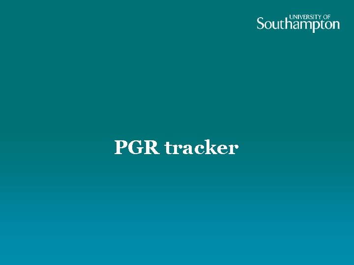PGR tracker 