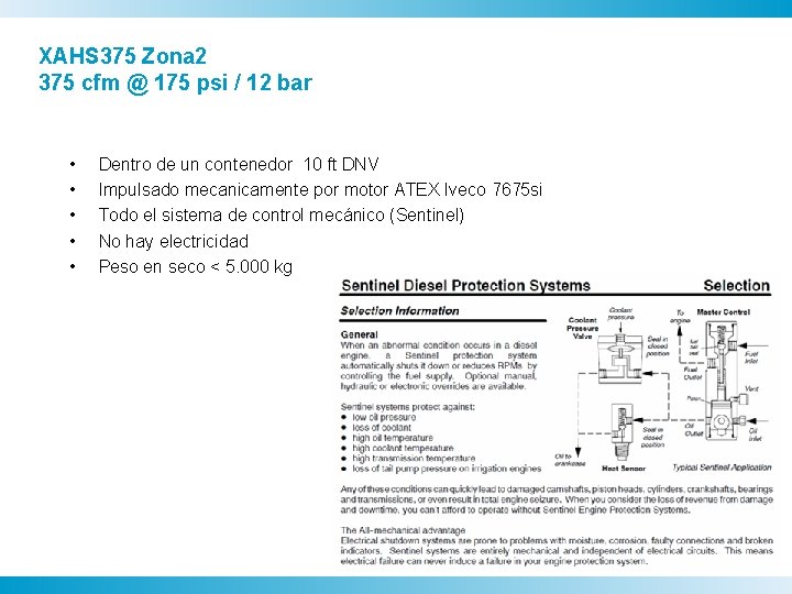 XAHS 375 Zona 2 375 cfm @ 175 psi / 12 bar • •