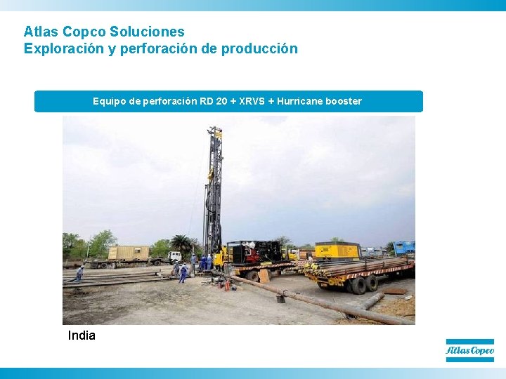 Atlas Copco Soluciones Exploración y perforación de producción Equipo de perforación RD 20 +