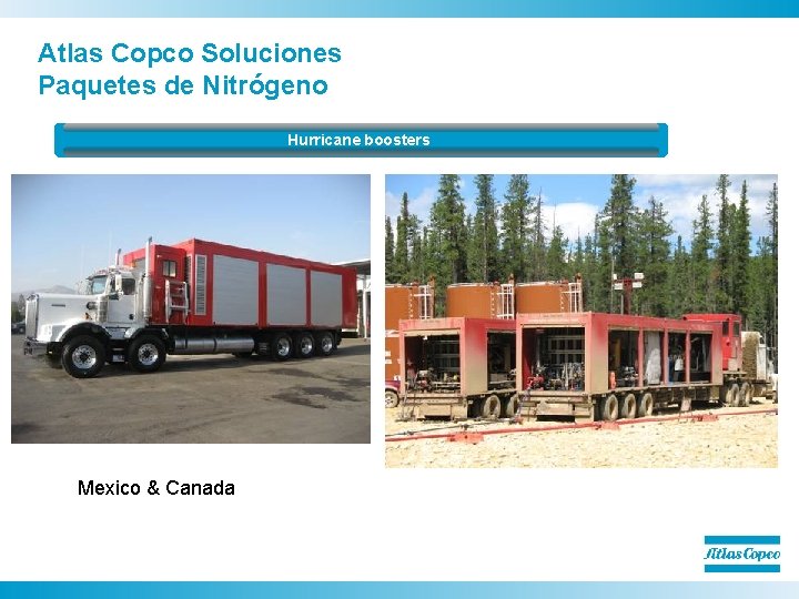 Atlas Copco Soluciones Paquetes de Nitrógeno Hurricane boosters Mexico & Canada 