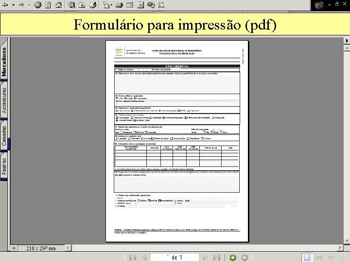 Formulário para impressão (pdf) Agência Nacional de Vigilância Sanitária Murilo Freitas Dias GFARM /