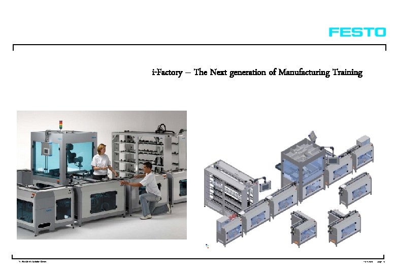 i-Factory – The Next generation of Manufacturing Training N. Abu-Sinni / Solution Center 11/27/2020 i-Factory – The Next generation of Manufacturing Training N. Abu-Sinni / Solution Center 11/27/2020