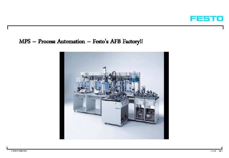 MPS – Process Automation – Festo’s AFB Factory!! N. Abu-Sinni / Solution Center 11/27/2020 MPS – Process Automation – Festo’s AFB Factory!! N. Abu-Sinni / Solution Center 11/27/2020