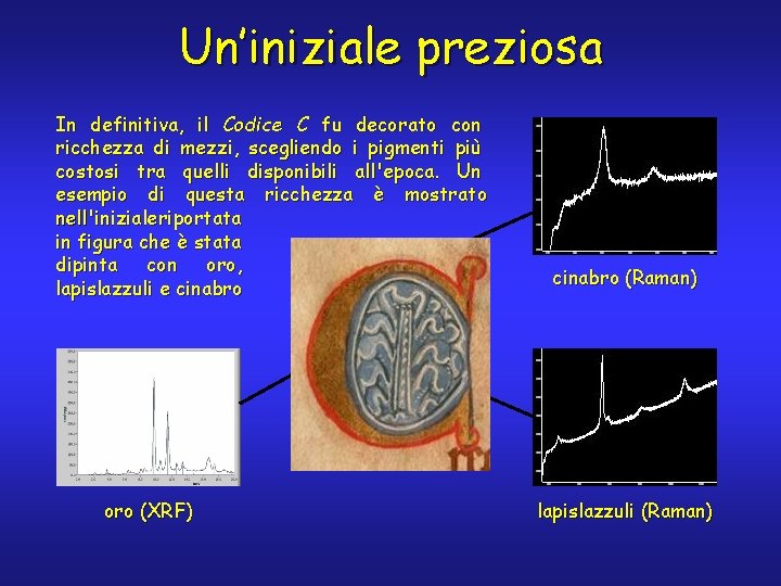 Un’iniziale preziosa In definitiva, il Codice C fu decorato con ricchezza di mezzi, scegliendo