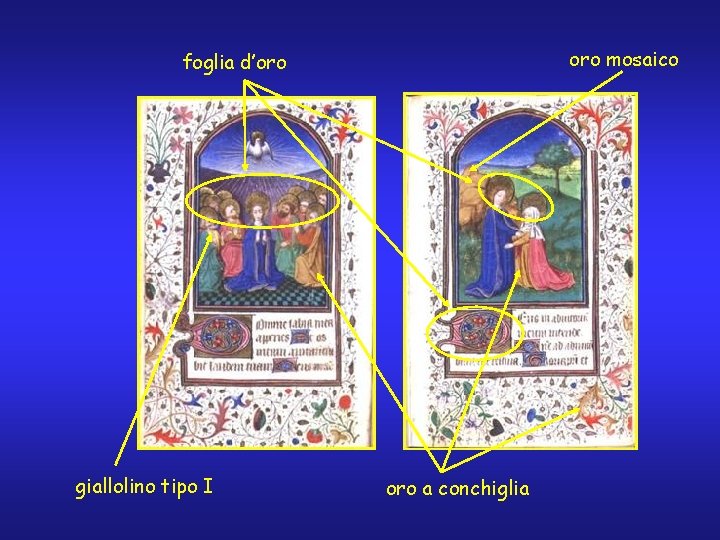 oro mosaico foglia d’oro giallolino tipo I oro a conchiglia 