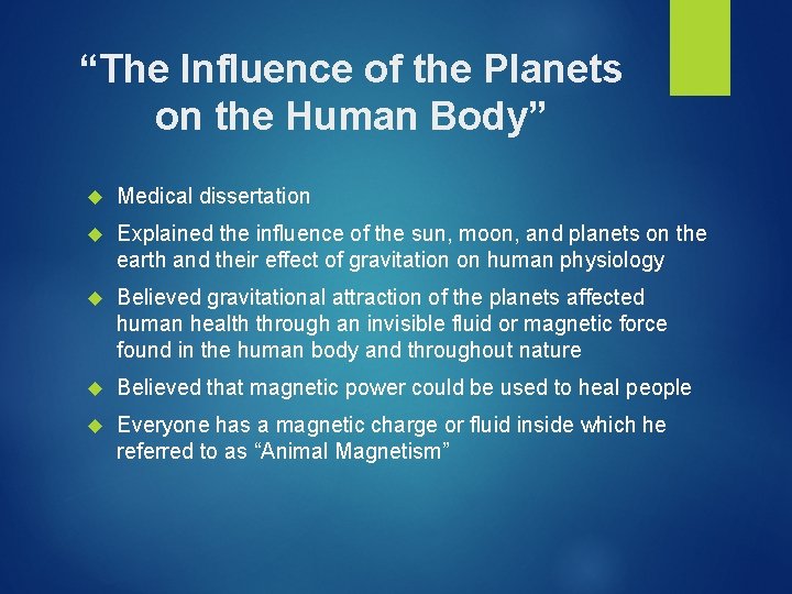 “The Influence of the Planets on the Human Body” Medical dissertation Explained the influence