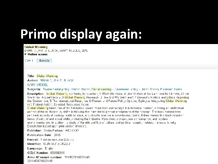 Primo display again: 